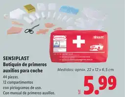 Lidl SENSIPLAST Botiquín de primeros auxilios para coche oferta
