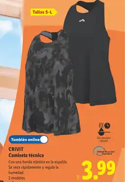 Lidl CRIVIT Camiseta técnica oferta