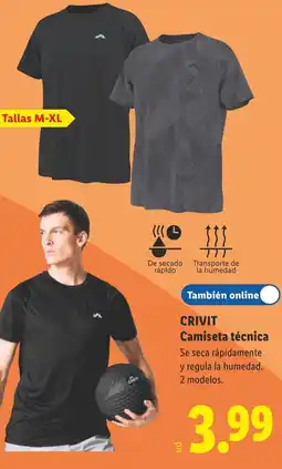 Lidl CRIVIT Camiseta técnica oferta