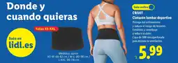 Lidl CRIVIT Cinturón lumbar deportivo oferta