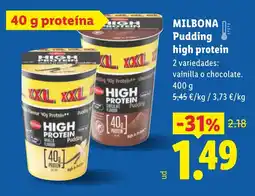 Lidl MILBONA Pudding high protein oferta