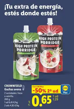 Lidl CROWNFIELD Gachas avena oferta
