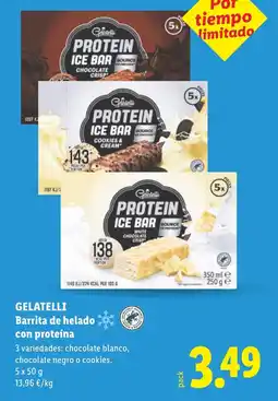 Lidl GELATELLI Barrita de helado con proteína oferta