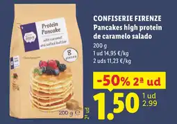 Lidl CONFISERIE FIRENZE Pancakes high protein de caramelo salado oferta