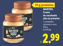 Lidl MARIBEL Crema de cacahuete alta en proteína oferta