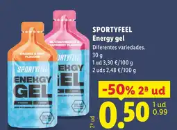 Lidl SPORTYFEEL Energy gel oferta