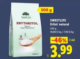 Lidl SWEETLIFE Eritol natural oferta