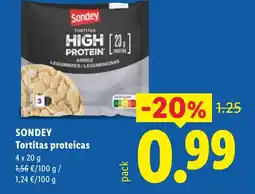 Lidl SONDEY Tortitas proteicas oferta
