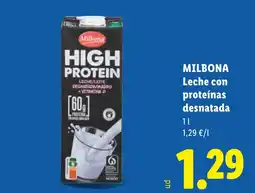 Lidl MILBONA Leche con proteínas desnatada oferta