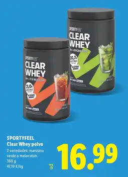 Lidl SPORTYFEEL Clear Whey polvo oferta