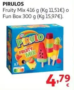 Alcampo PIRULOS Fruity Mix o Fun Box oferta