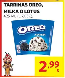 Alcampo OREO Tarrinas milka o lotus oferta