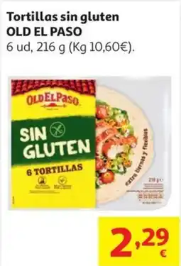 Alcampo OLD EL PASO Tortillas sin gluten oferta