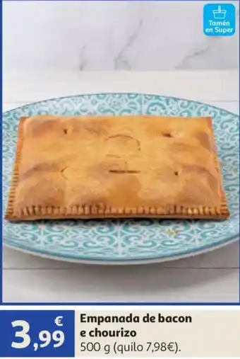 Empanada de bacon e chourizo