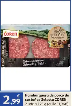 Alcampo COREN Hamburguesa de porco de castañas Selecta oferta