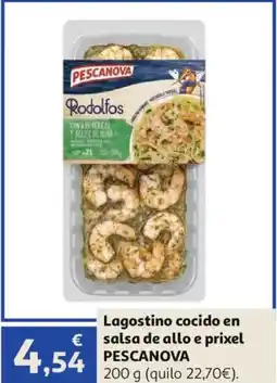 Alcampo PESCANOVA Lagostino cocido en salsa de allo e prixel oferta