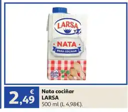 Alcampo LARSA Nata cociñar oferta