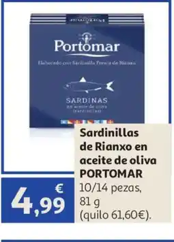 Alcampo PORTOMAR Sardinillas de Rianxo en aceite de oliva oferta