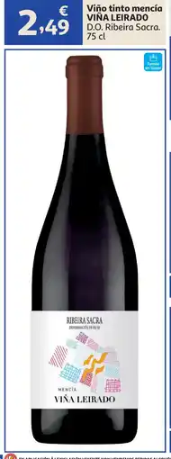 Alcampo VIÑA LEIRADO Viño tinto mencía D.O. Ribeira Sacra. oferta