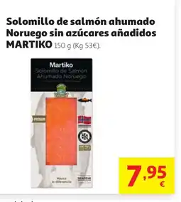 Alcampo MARTIKO Solomillo de salmón ahumado Noruego sin azúcares añadidos oferta