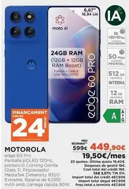 El Corte Inglés Motorola - moto al 24 oferta