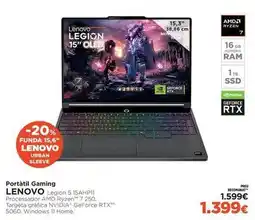 El Corte Inglés Lenovo - portatil gaming oferta