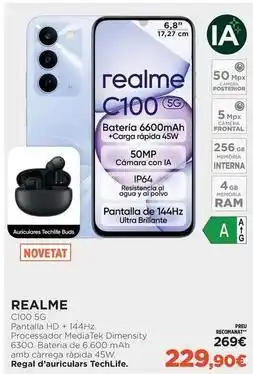 El Corte Inglés Realme - beteria 6600mah oferta