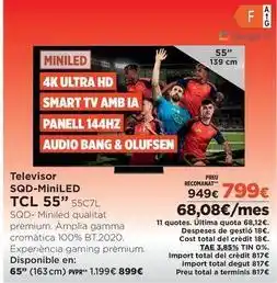 El Corte Inglés Tcl - televisor sqd-miniled oferta