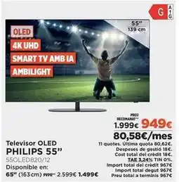 El Corte Inglés Philips - televisor oled 55 oferta