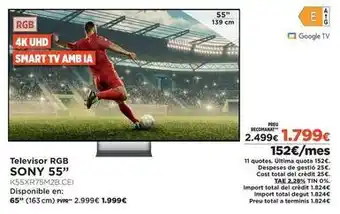 El Corte Inglés Sony - televisor rgb 55 oferta