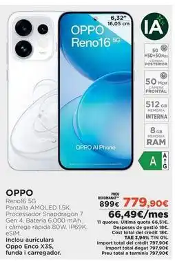 El Corte Inglés Oppo - reno16 5g oferta