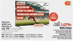 El Corte Inglés Lg - televisor qned evo miniled al 75 oferta