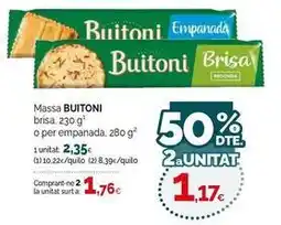 Condis Buitoni - massa brisa oferta