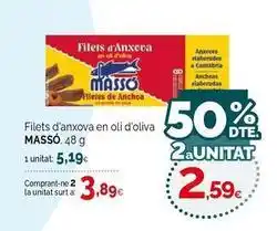 Condis Massó - filets d'anxova en oli d'oliva oferta