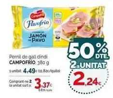 Condis Campofrío - pernil de gall dindi oferta