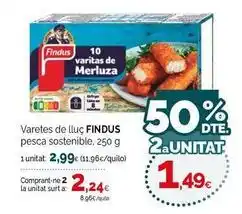 Condis Findus - varetes de lluc pesca sostenible oferta