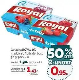 Condis Royal - gelatina 0% maduixa o fruits del bosc oferta