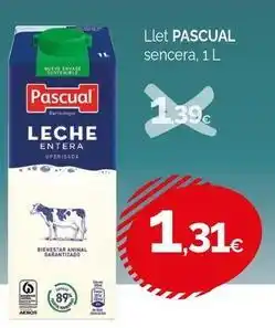 Condis Pascual - llet sencera oferta