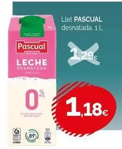 Condis Pascual - llet desnatada oferta