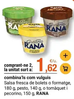 BonpreuEsclat Rana - salsa fresca de bolets o formatge oferta