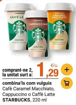 BonpreuEsclat Starbucks - cappuccino o caffè latte oferta