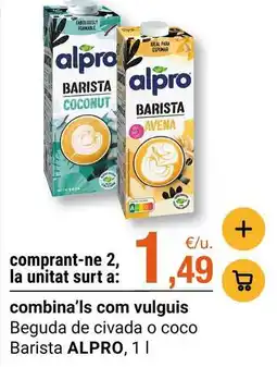 BonpreuEsclat Alpro - beguda de civada o coco barista oferta