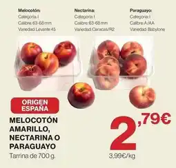 Supercor Origen - melocoton amarillo, nectarina o paraguayo oferta