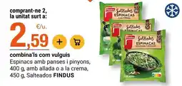 BonpreuEsclat Findus - espinacs amb panses i pinyons oferta