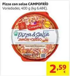 Alcampo Pizza y salsa mozzarella jq campofrio 360g oferta