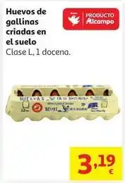 Alcampo Huevo gall. sueltas gallinero l auchan 1 doc oferta