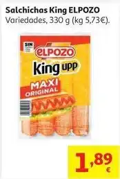 Alcampo Salchicha king original el pozo 330g oferta