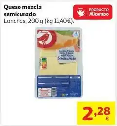 Alcampo Auchan - queso mezcla semicurado oferta