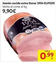 Alcampo Elpozo - jamón cocido extra duroc 1954 oferta