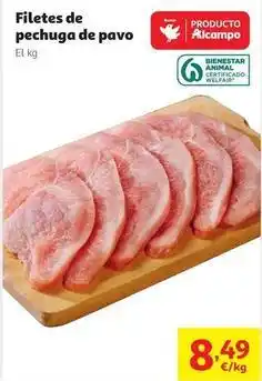 Alcampo Filetes de pechuga de pavo auchan oferta